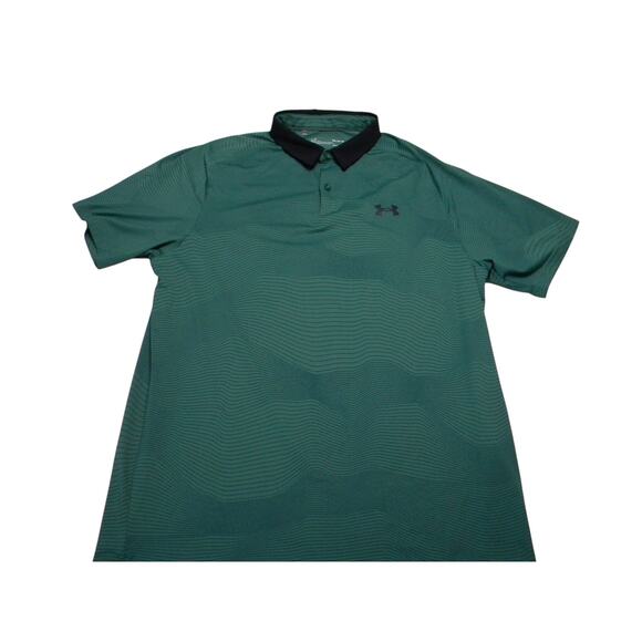 Under Armour Other - Under Armour HeatGear golf polo green wave size medium excellent condition